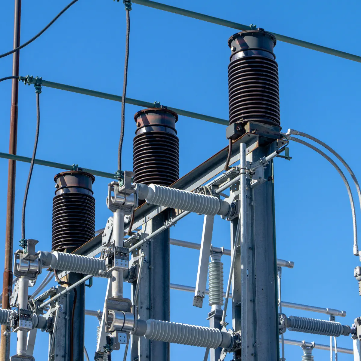 AI inspection of power lines and transmission infrastructure detecting insulator defects and overheating.