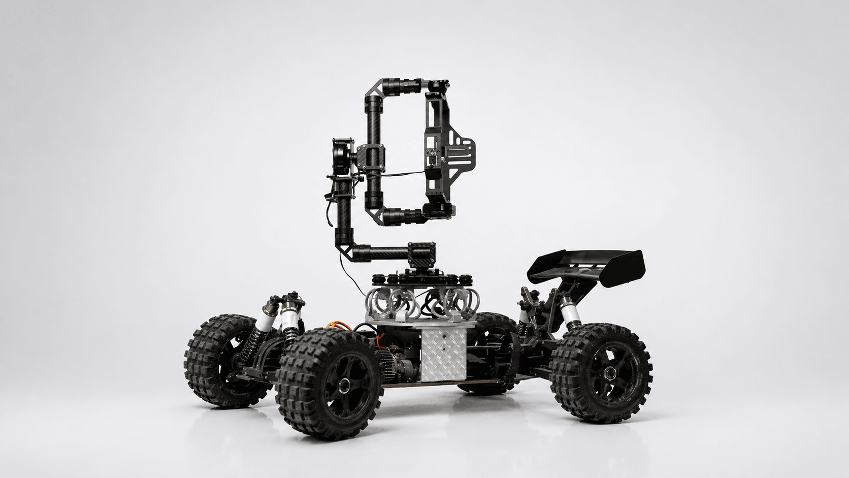AI-powered ground rover inspecting infrastructure with advanced computer vision for autonomous detection of defects and anomalies.