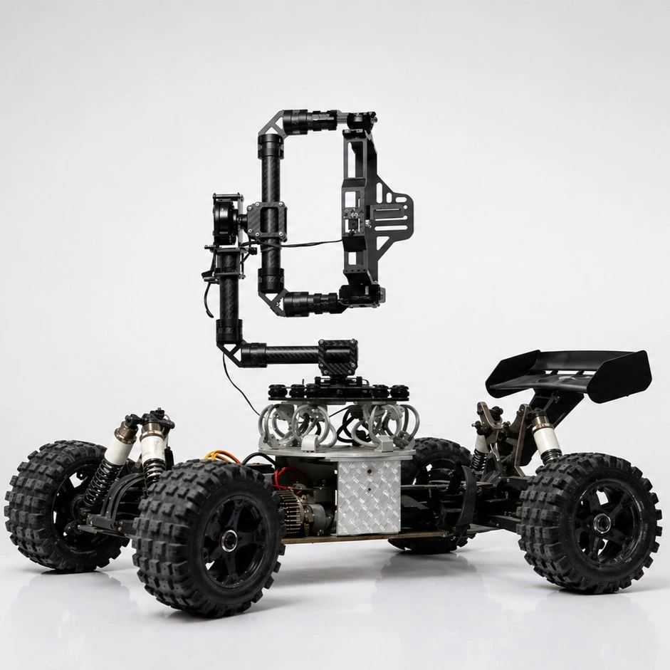 AI-powered ground rover inspecting infrastructure with advanced computer vision for autonomous detection of defects and anomalies.