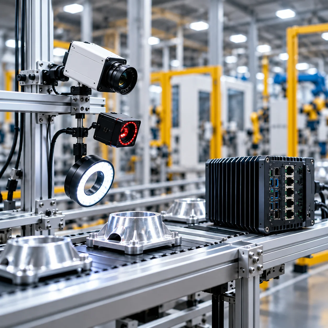 AI visual inspection edge deployment for real-time inspection and local data processing.