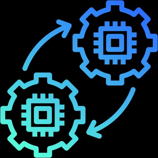Icon of Digital twins capturing real-time operational context to improve diagnostics and maintenance prioritization.