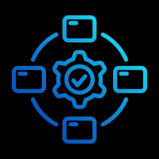Icon of Open, composable integrations connecting industrial systems and data platforms through APIs for seamless analytics and automation.